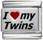 Italian Charms - Fits Nomination - Laser - I LOVE MY TWINS